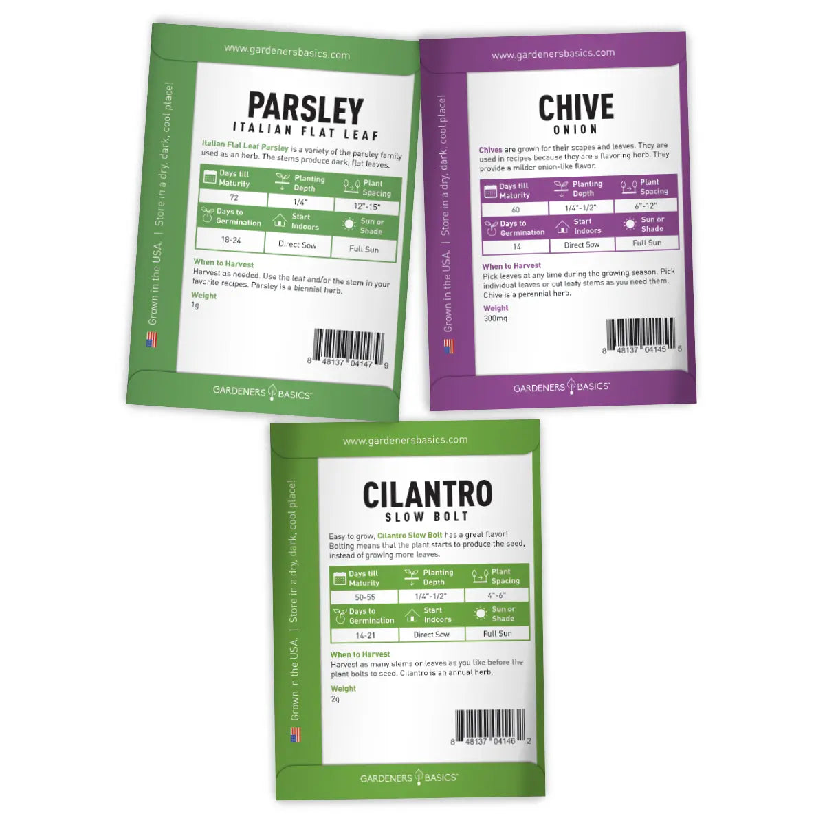 Culinary Herb Seed Assortment | 5 Variety Pack Home Planting