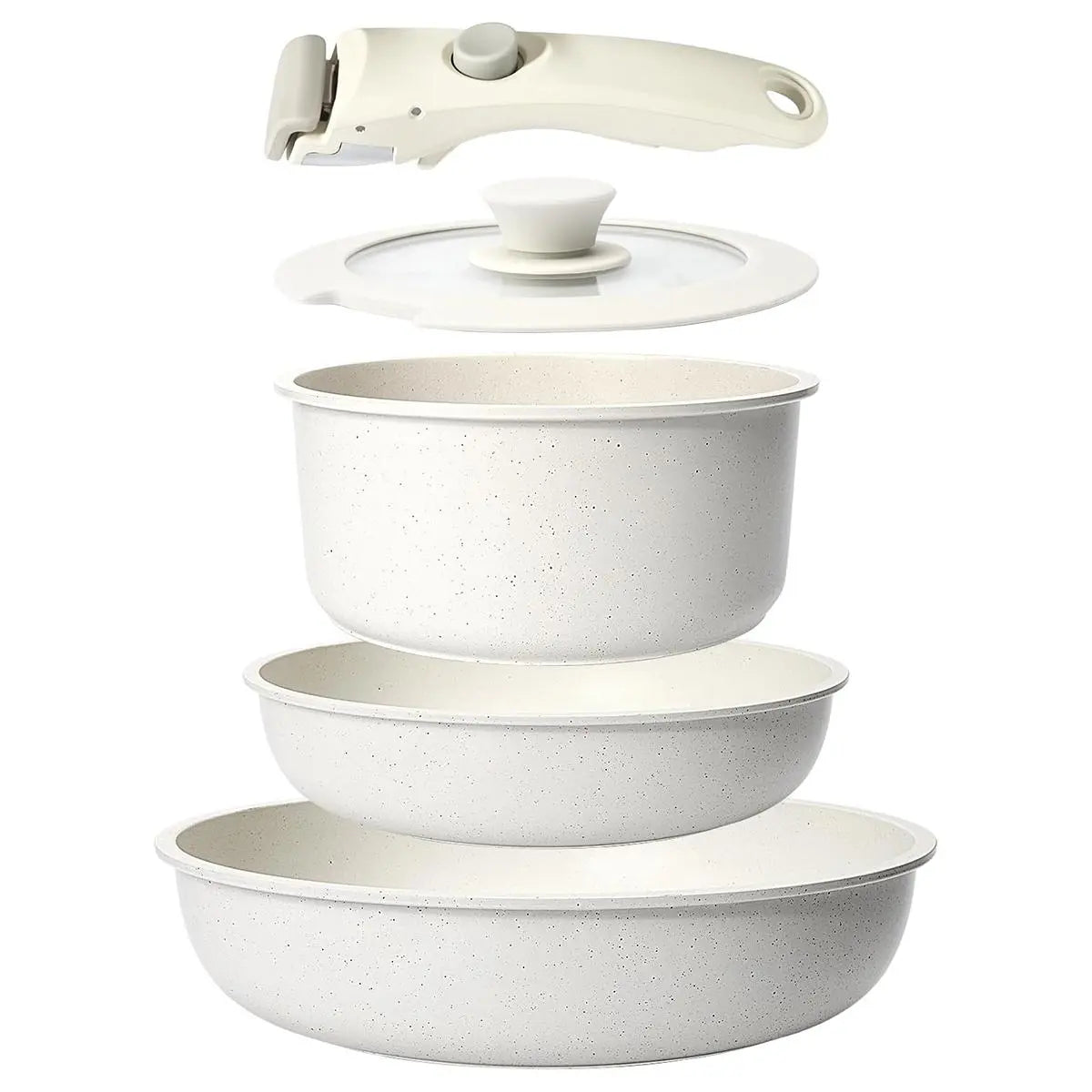 Non-Stick Cookware Set, 5 Counts/Set Casseroles Including Soup Pot & Fry Pan & Bowl & Storage Box & Spatula, Kitchen Accessories Cooking Utensils Set, Kitchen Gadgets, Cooking Utensils, Cooking Pans Set