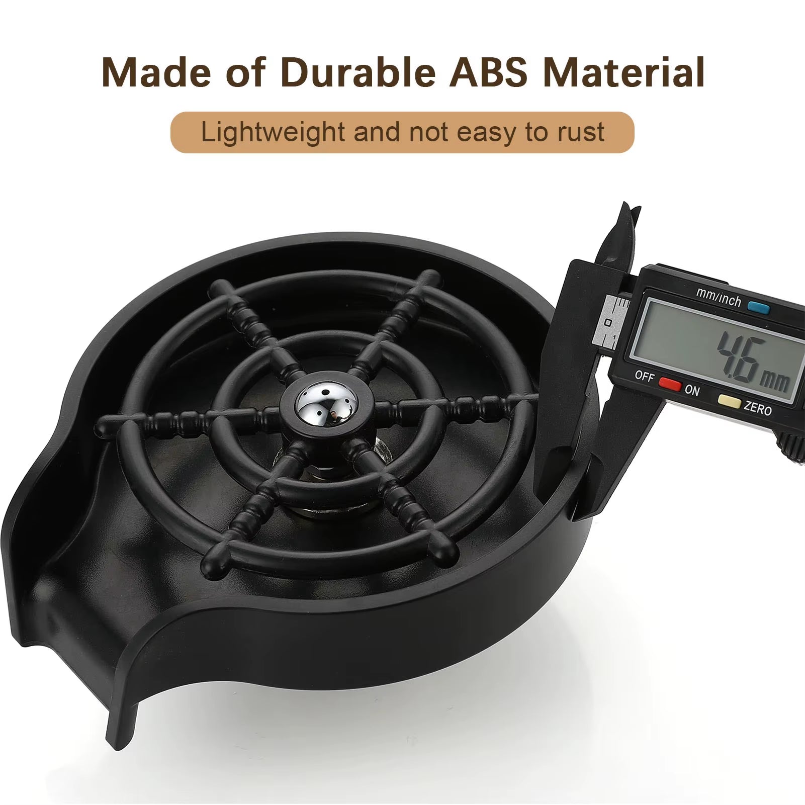 Lass Rinser for Kitchen Sink Bottle Cups Washer for Sink Attachment Bar Glass Rinser ABS Kitchen Sink Accessories