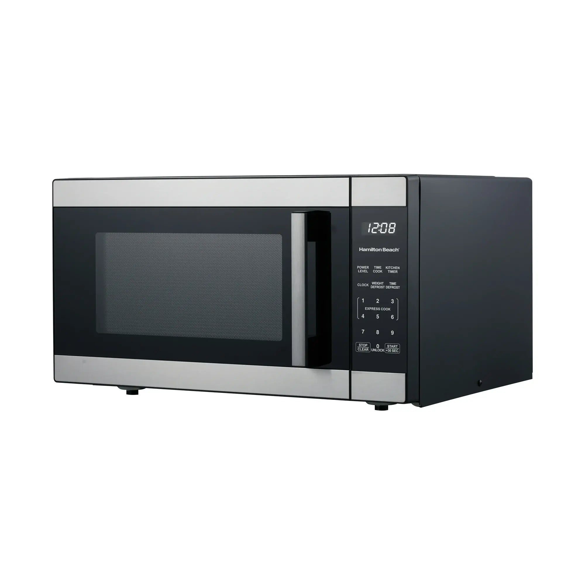 Hamilton Beach 1.6 Cu Ft Sensor Cook Countertop Microwave Oven in Stainless Steel with 1100 Watts Power 7 Preset Options & 10 Levels New