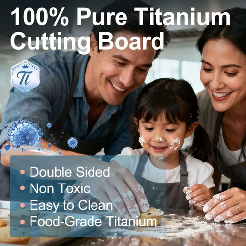 Titanium Metal Cutting Board 40X30Cm/40X50Cm/40X60Cm Durable Large Kitchen Chopping Block for Meat Fruit Vegetables Baking Easy Clean Daily Use